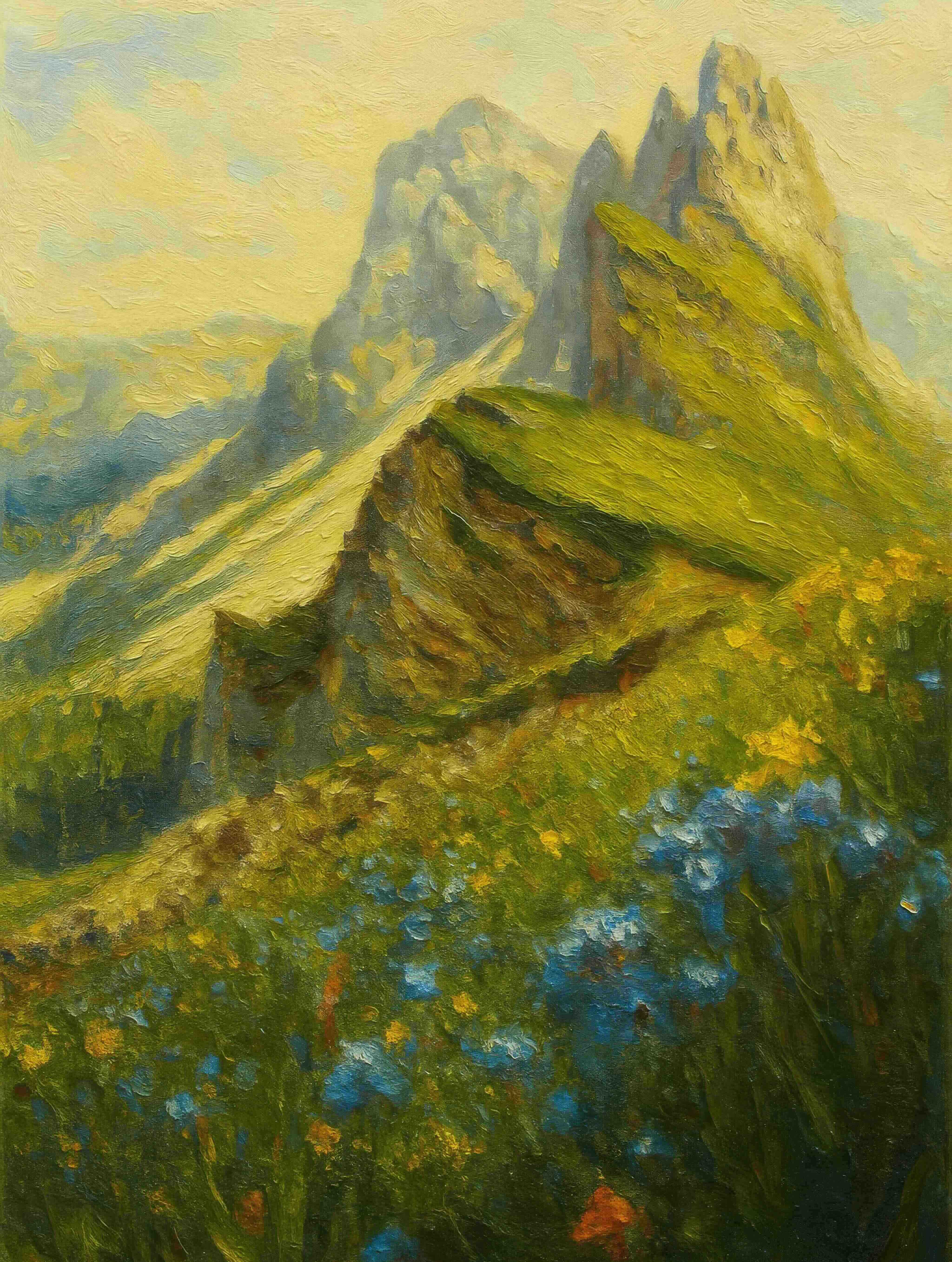 Painting of mountains