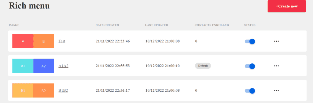 Create Sub Rich Menu