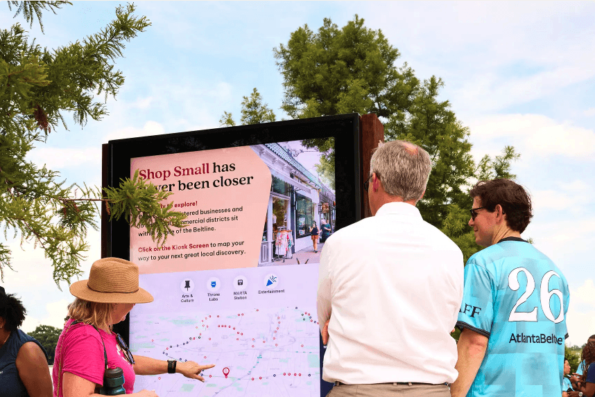 RoveiQ Smart City Kiosk at Atlanta Beltline