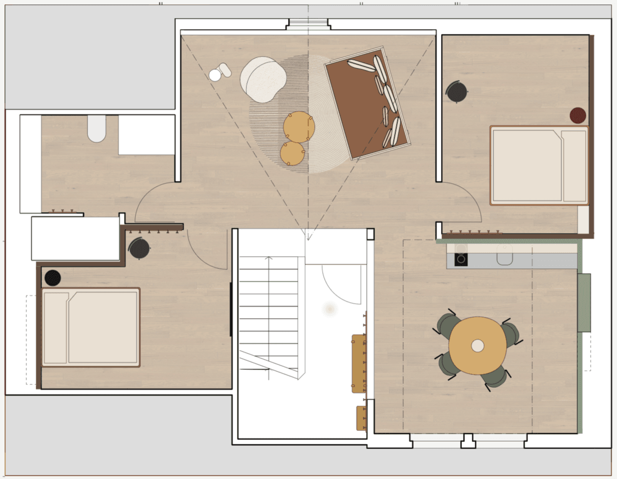 Grundriss Maisonette Apartment