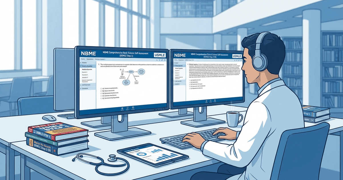 Cover: NBME Practice Exams Explained: What They Are, How to Use Them, and Which Ones to Take for USMLE Step 1 and Step 2 CK (2026)