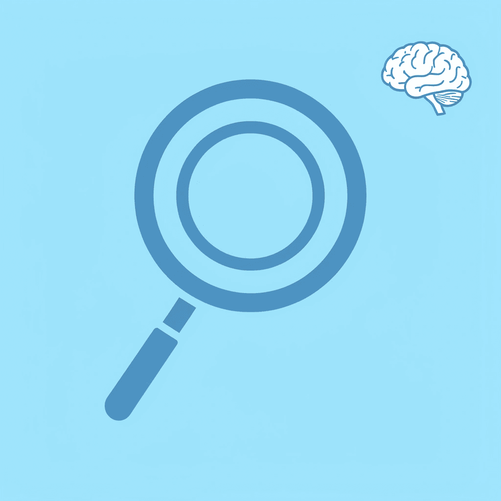 Magnifying glass icon representing deep market knowledge and analysis