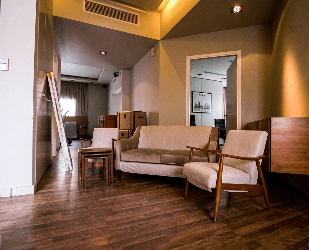 Stored furnitures in a clean and dust-free facility