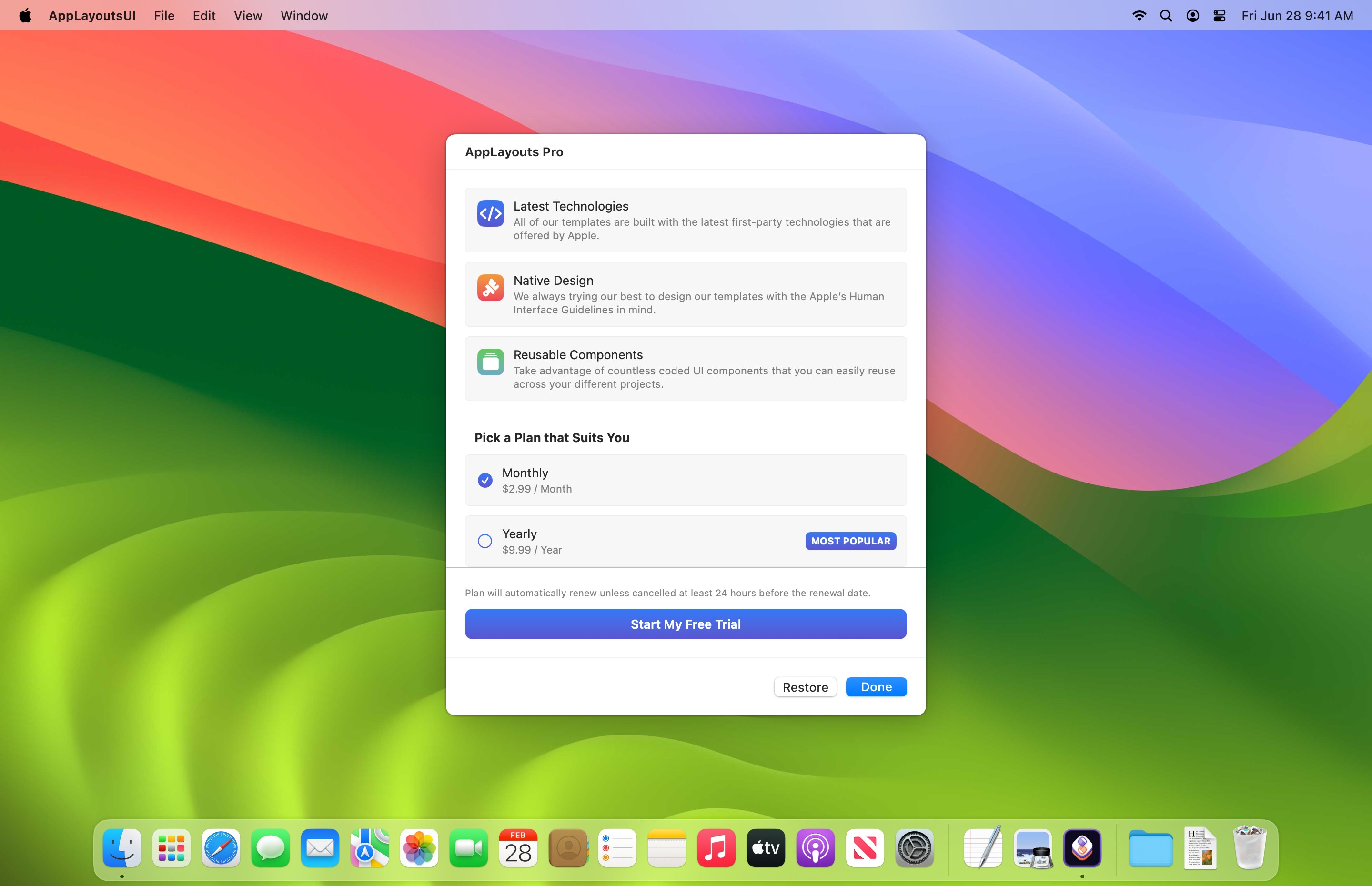 macOS screen from AppLayoutsUI.