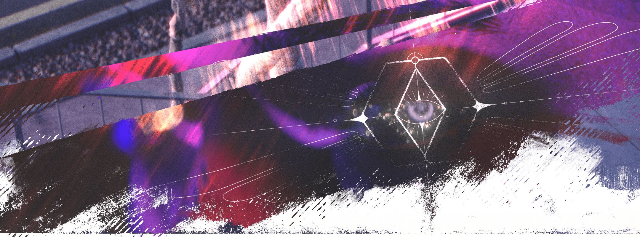 A banner for the project, showcasing major themes in the film