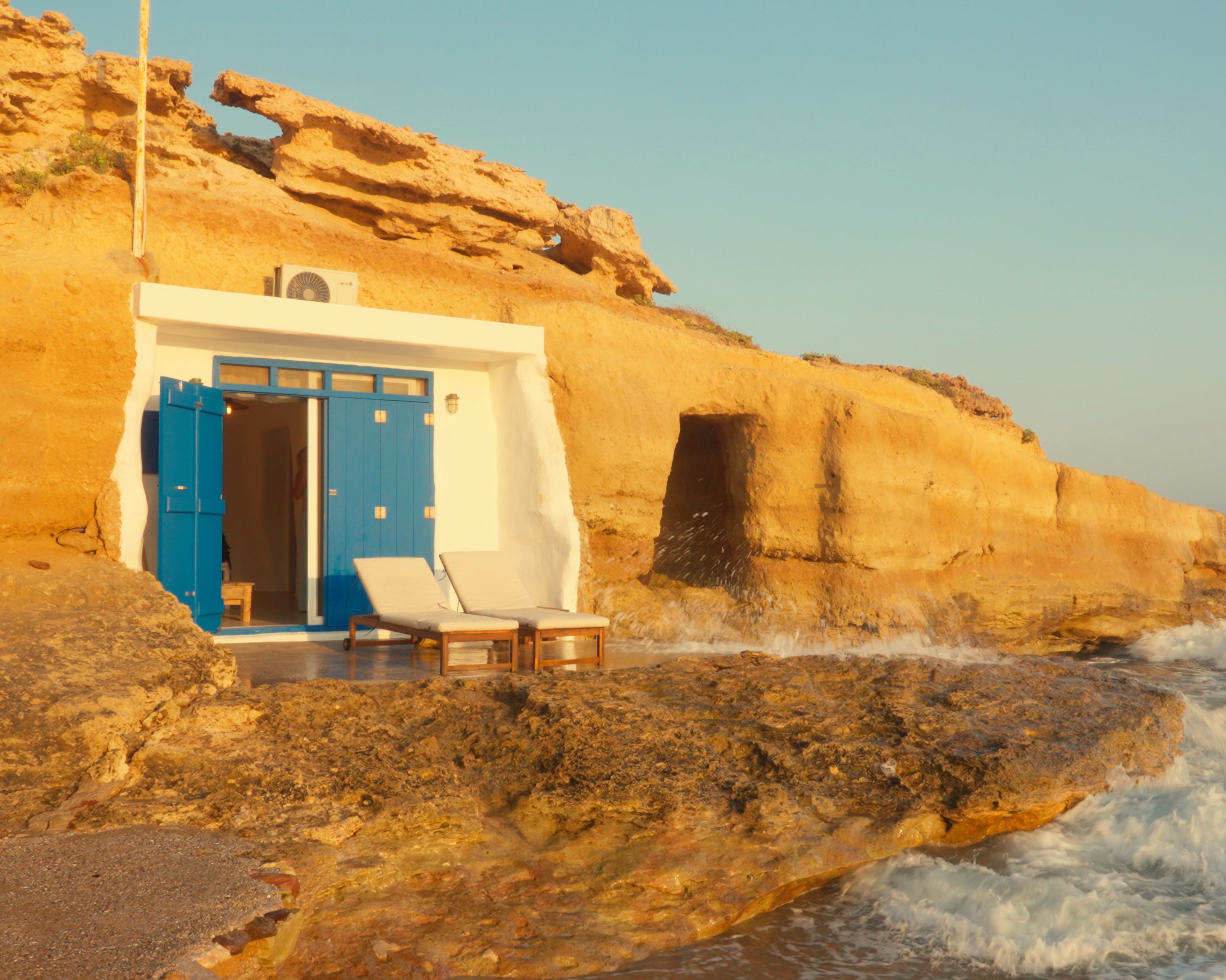 Thavma Beach House seen from the water