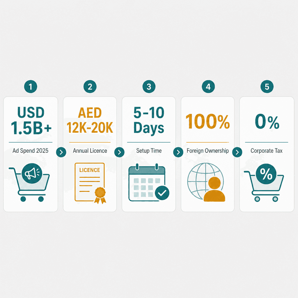 Infographic: Apply for a Advertising Requisites Trading License in Dubai