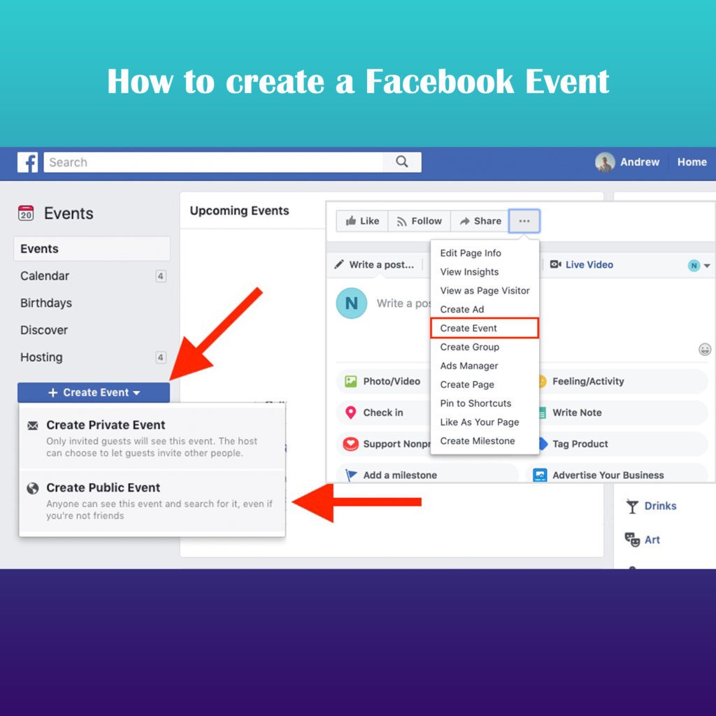 How to create a Facebook Event 1