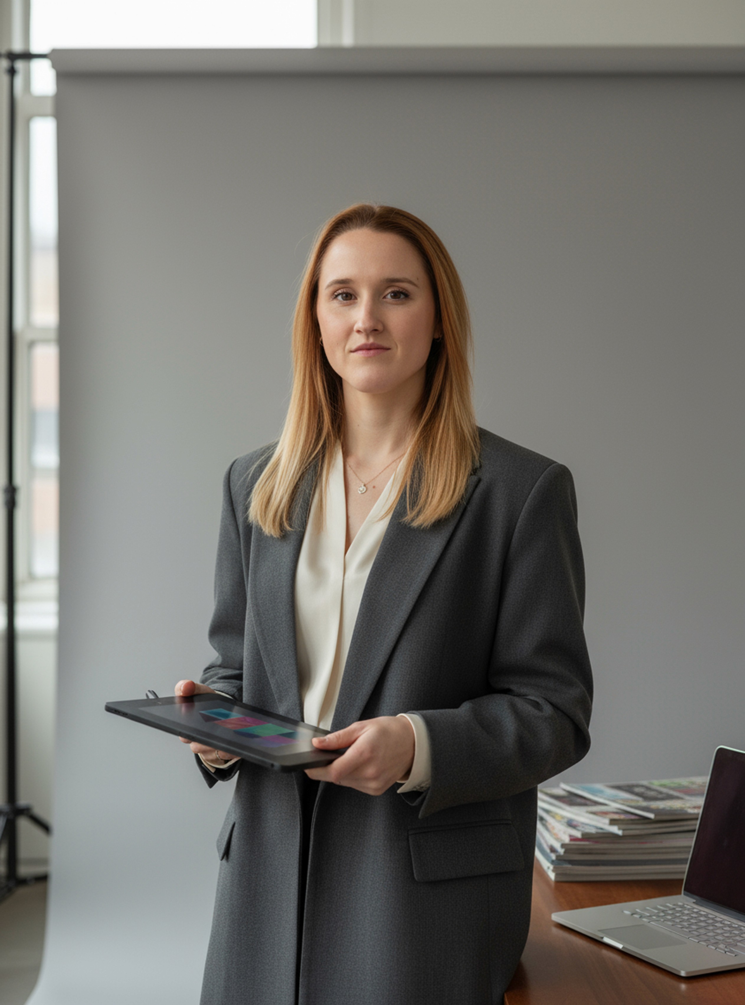 Computer on the table with coffee