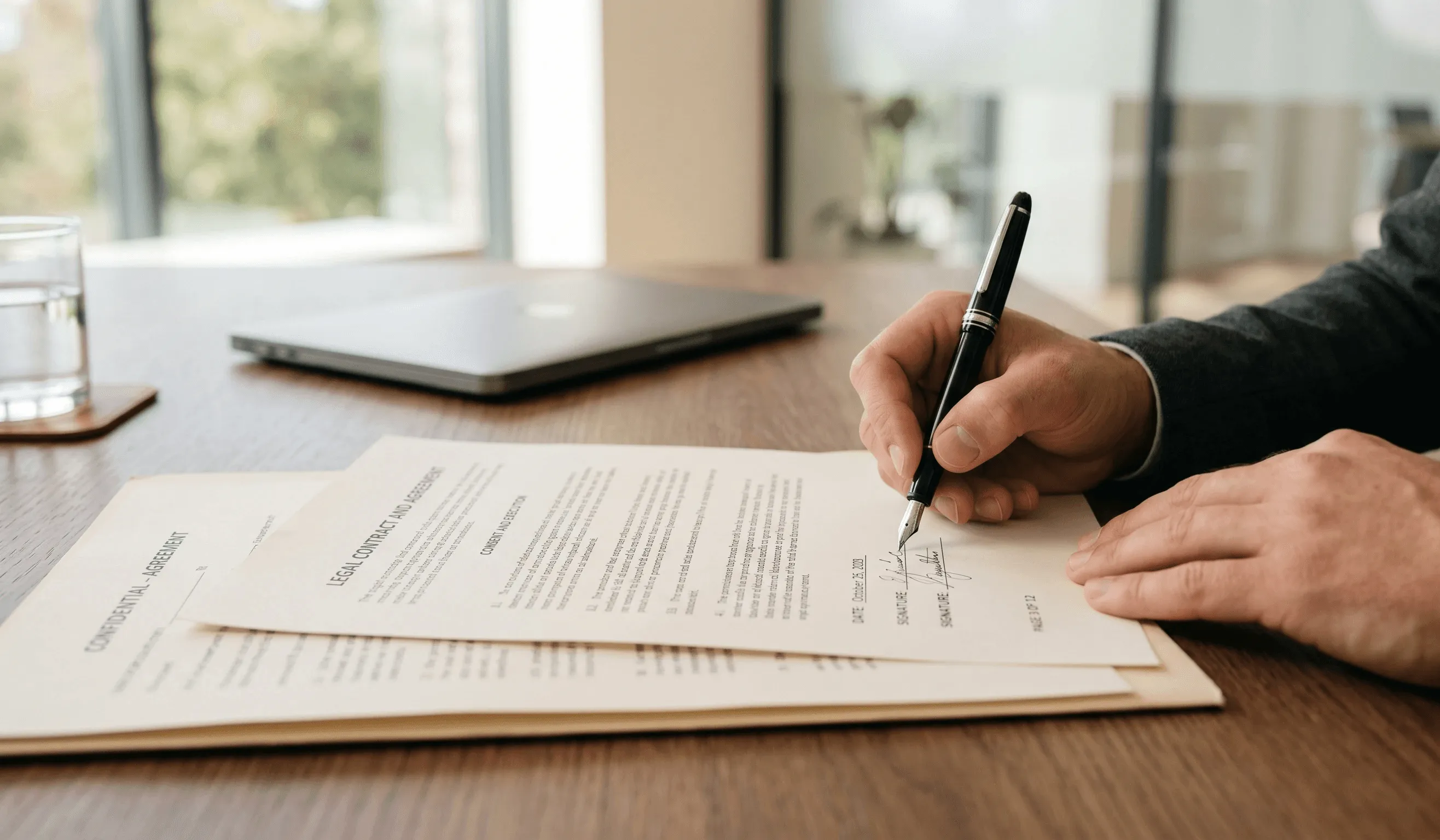 legal documents on a desk