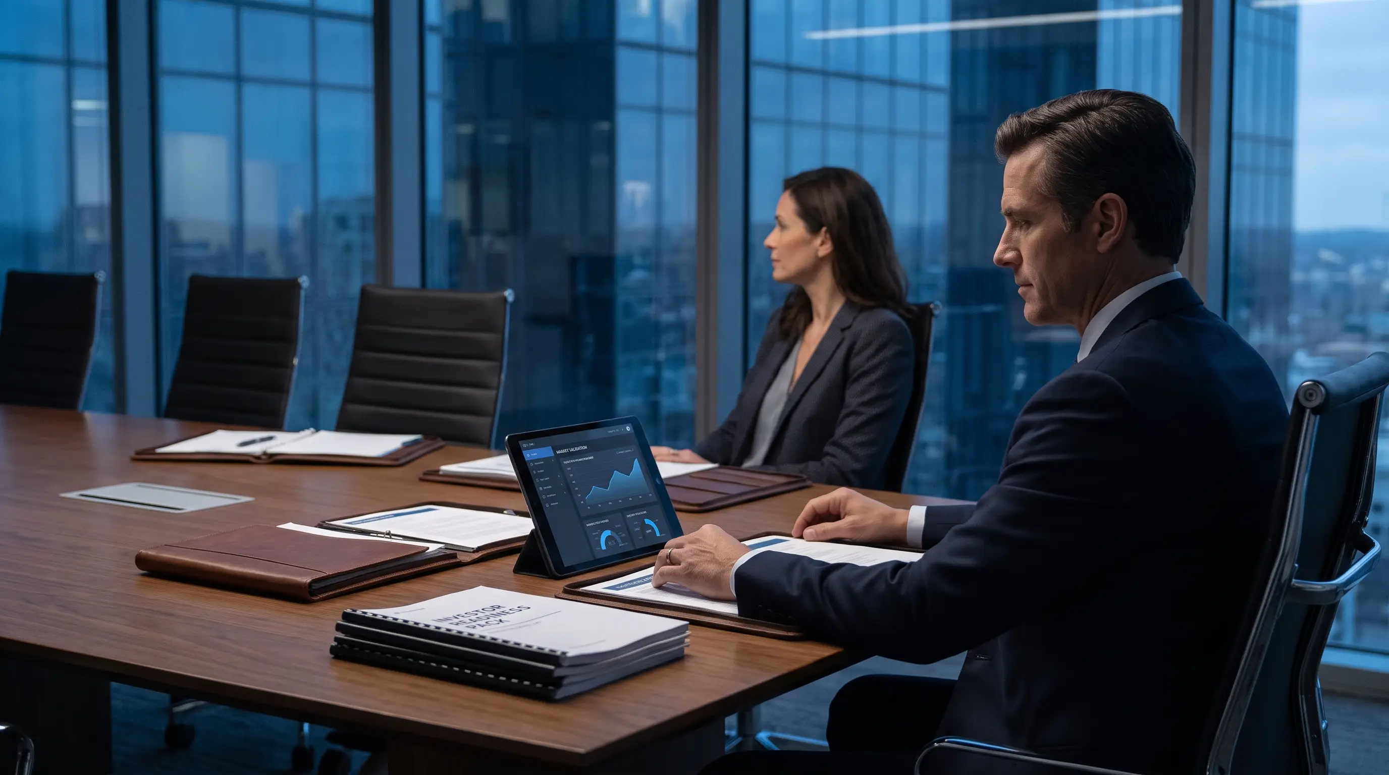 Commercial advisory for founder-led businesses reviewing market validation and investor readiness