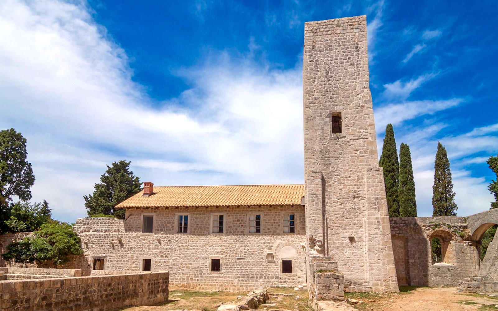 View inside Lokrum monastery
