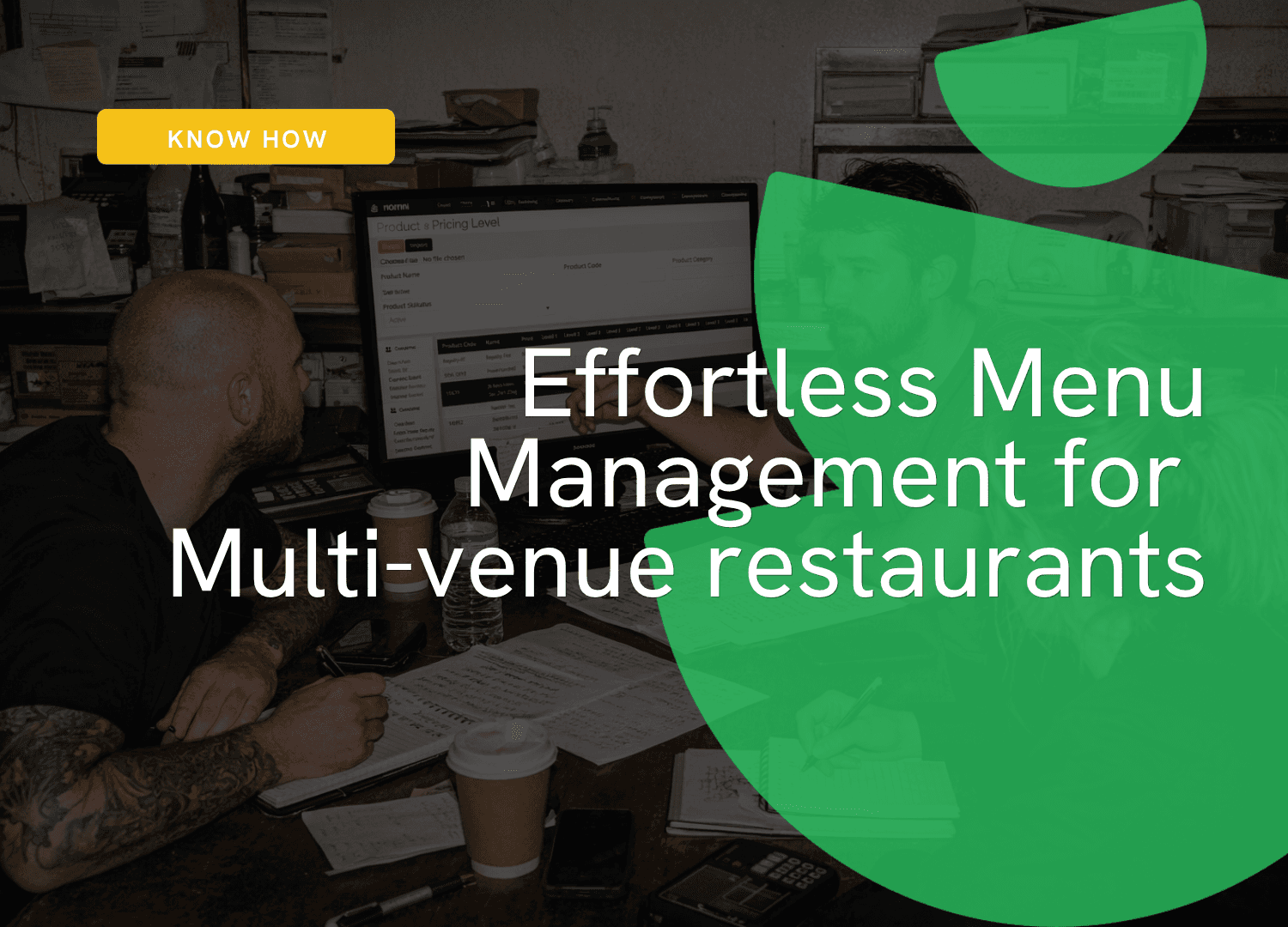 menu management for multi-venue restaurants