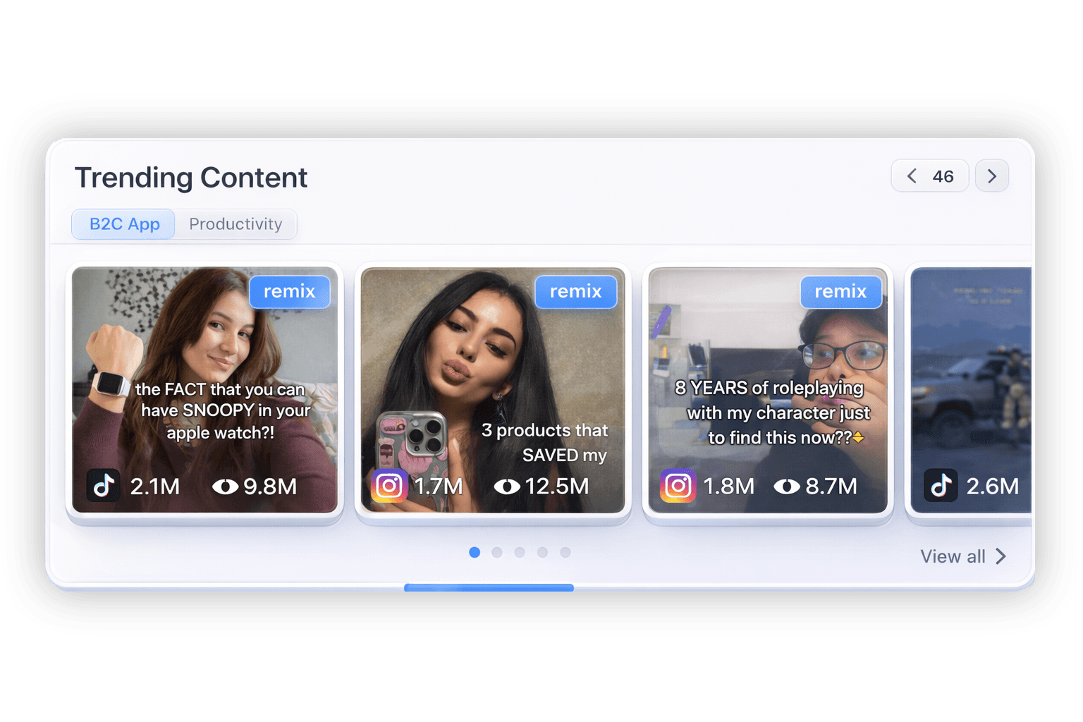 An image of Freelio's project ui