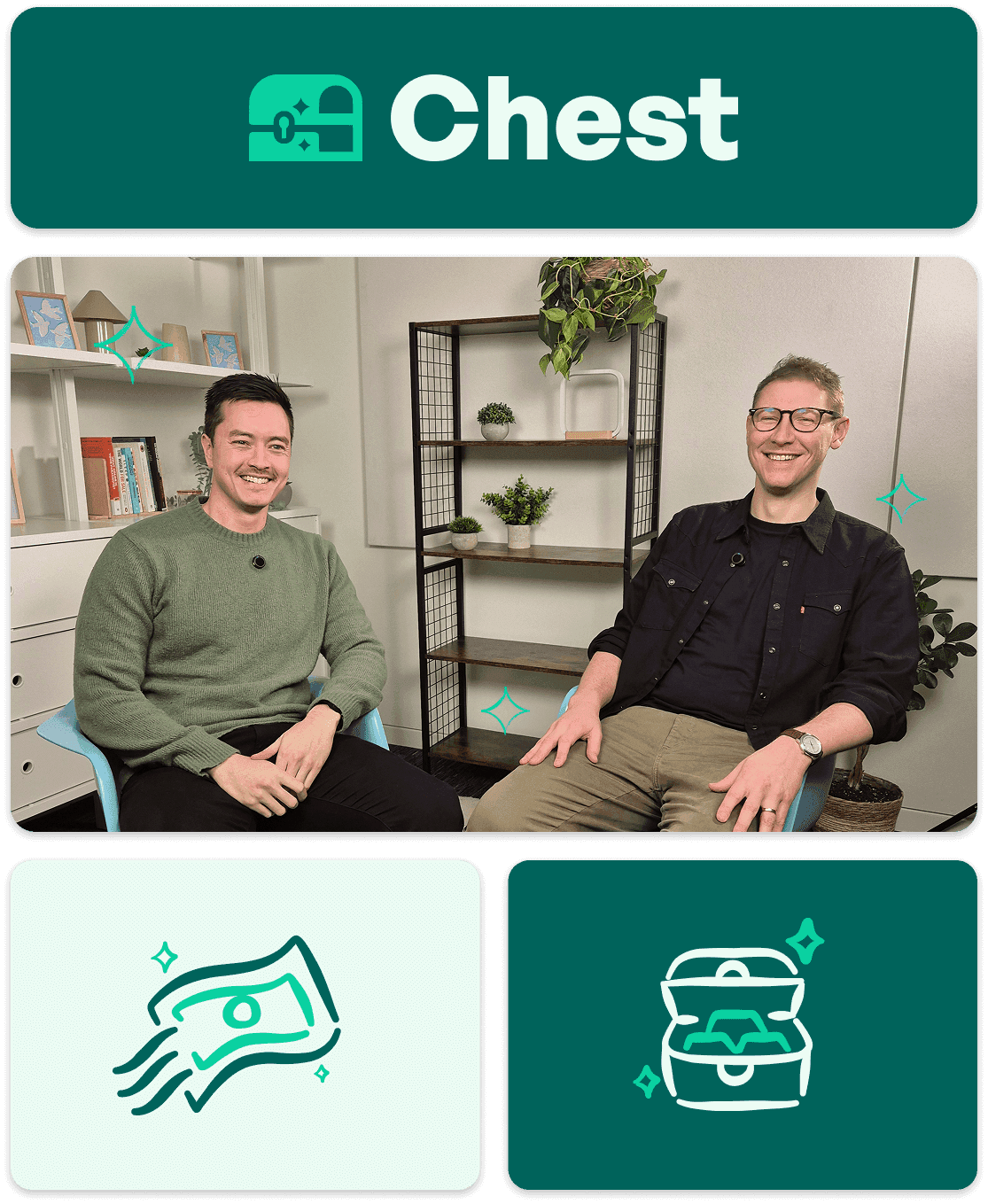 Photo of the Chest founders - Ali and Jason