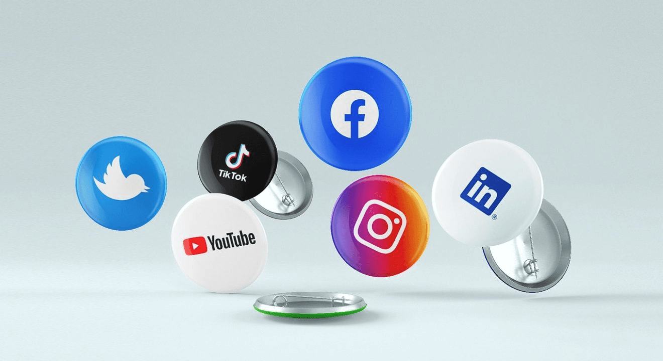 Social media icon buttons floating around -  How Do I Repurpose My Interview to Social Media