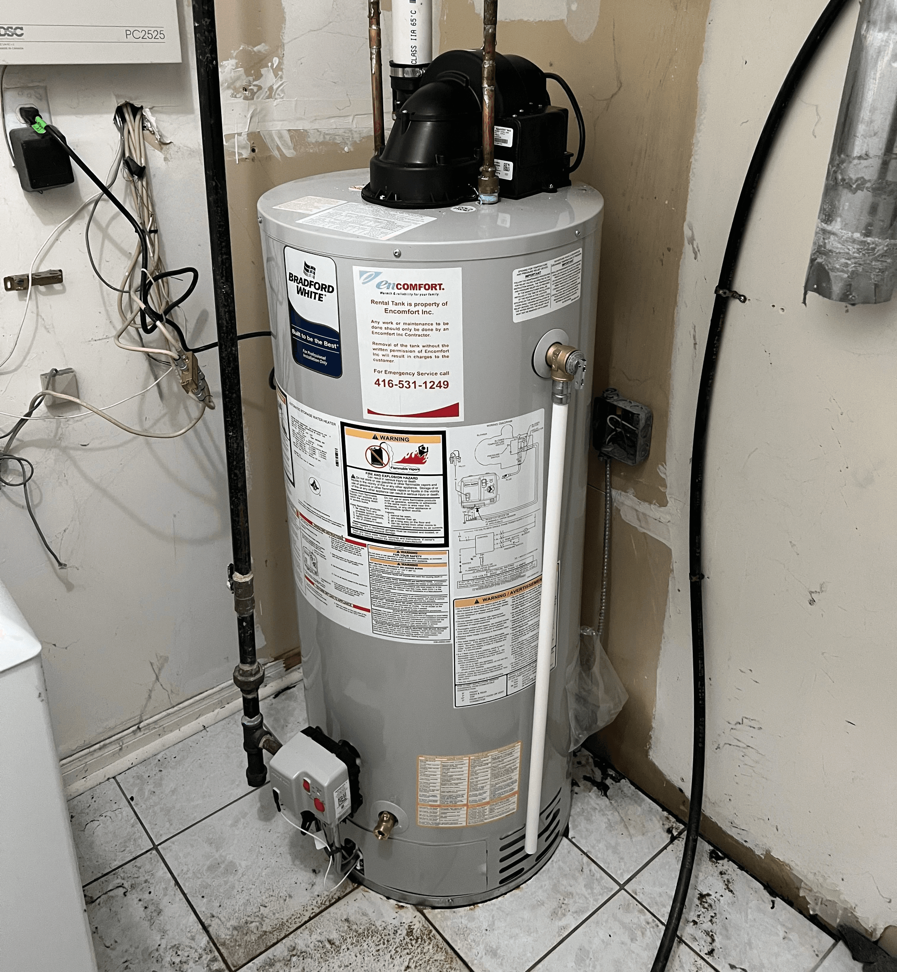 Residential hot water tank installation servicing Toronto homeowners
