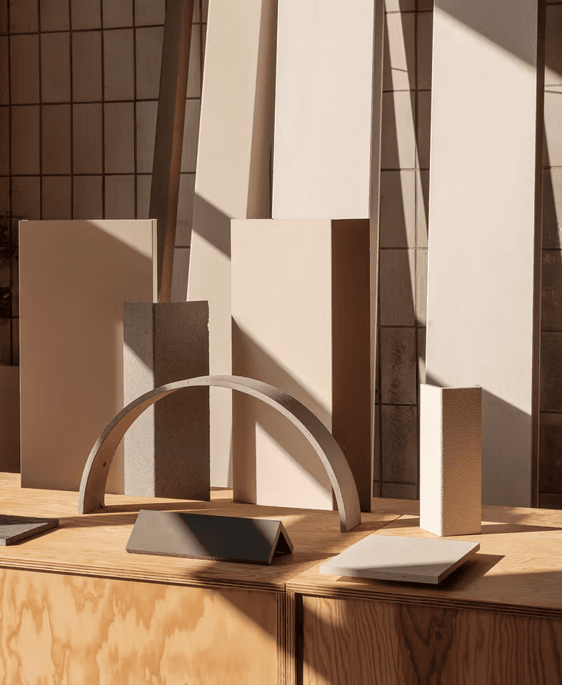 Curved and 3d shaped GFRC panel samples