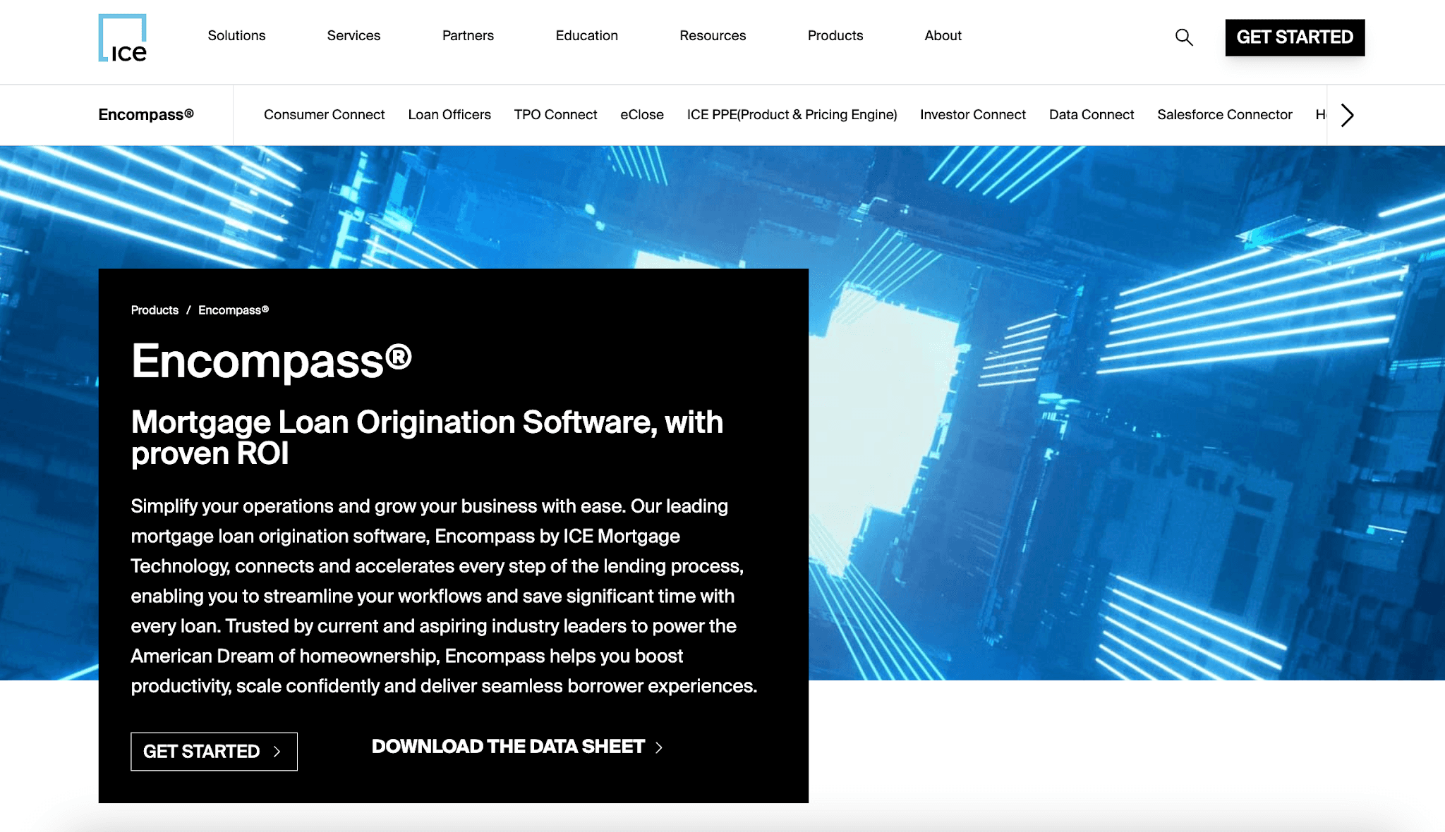 Encompass web page