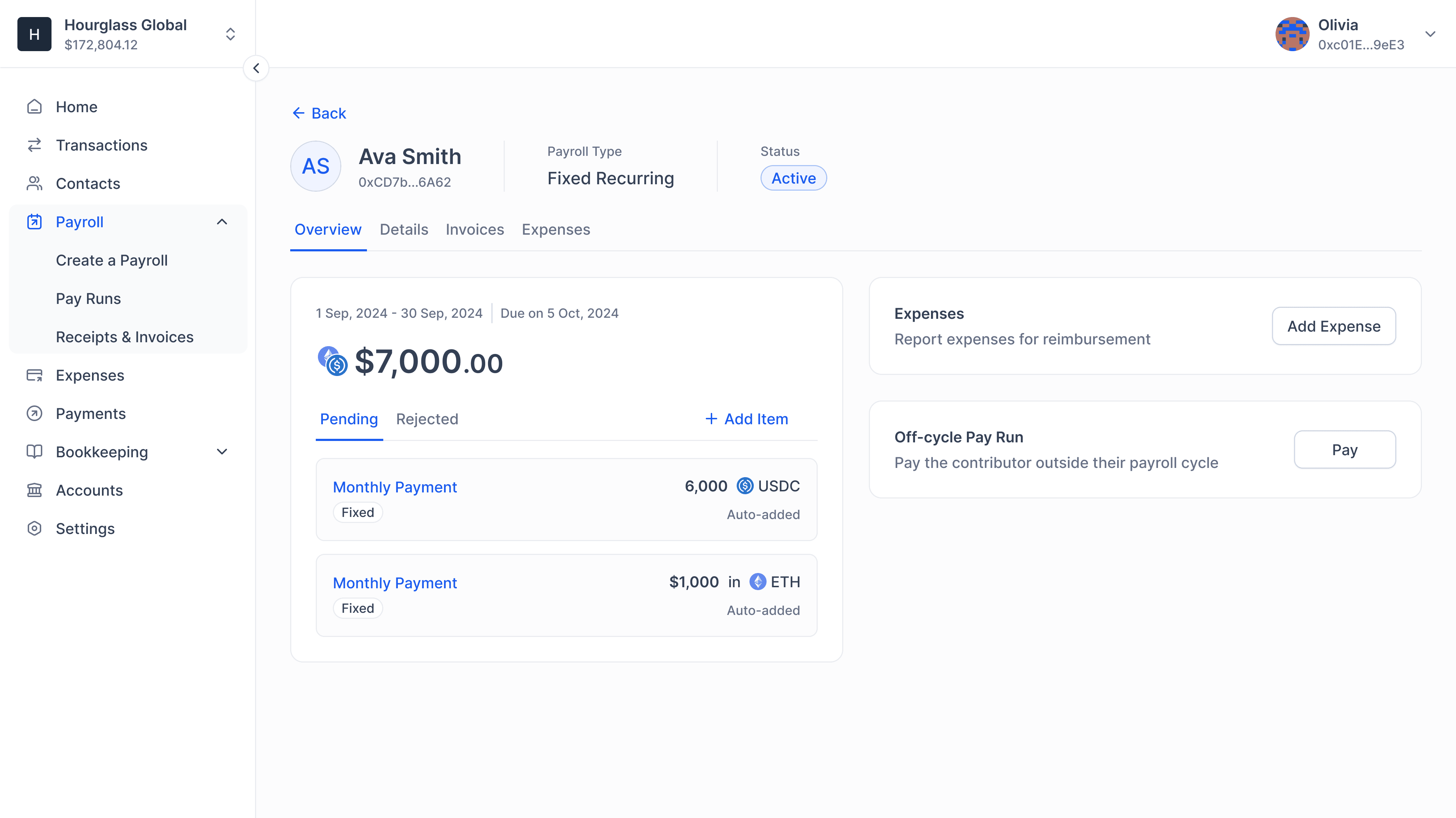 A contributor's profile on Parcel.