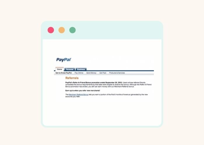 Paypal -Famous growth hacking examples 