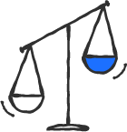 Ícone de balança da justiça representando os valores da DevolveAI de segurança, transparência e uso ético da tecnologia no acesso à justiça digital.