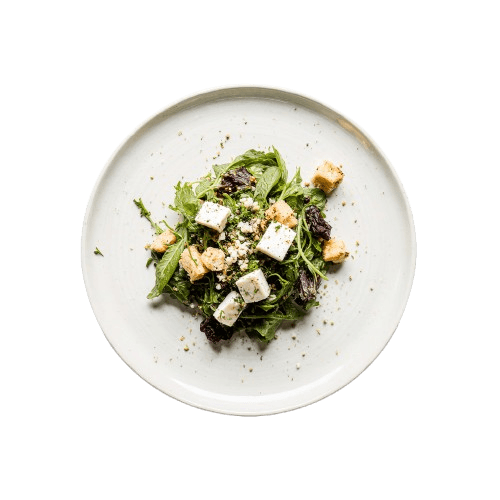 Zjecie przycisku sałatki