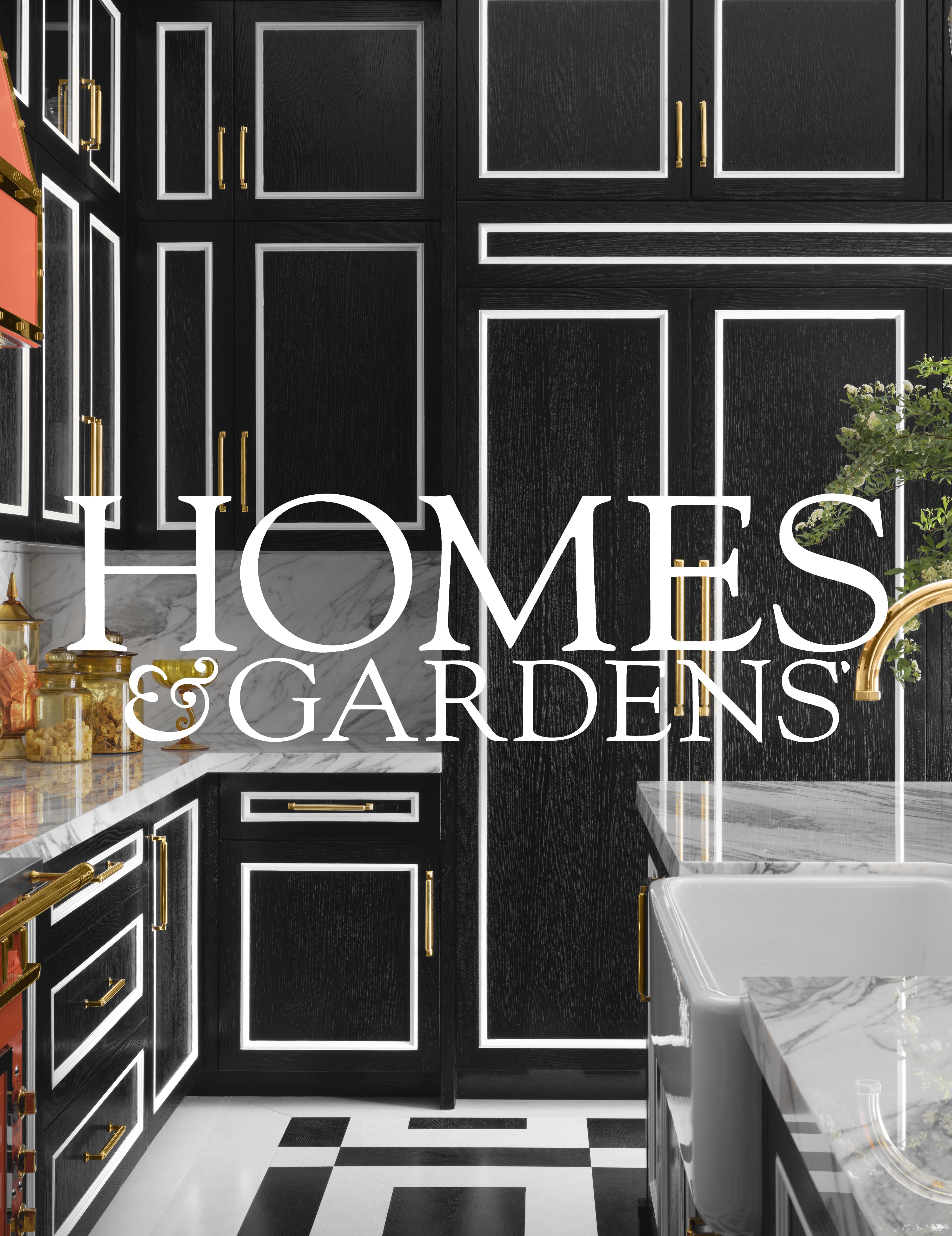 RuPaul Residence Kitchen featured in Homes & Gardens publication designed by Martyn Lawrence Bullard and Hatch Architecture