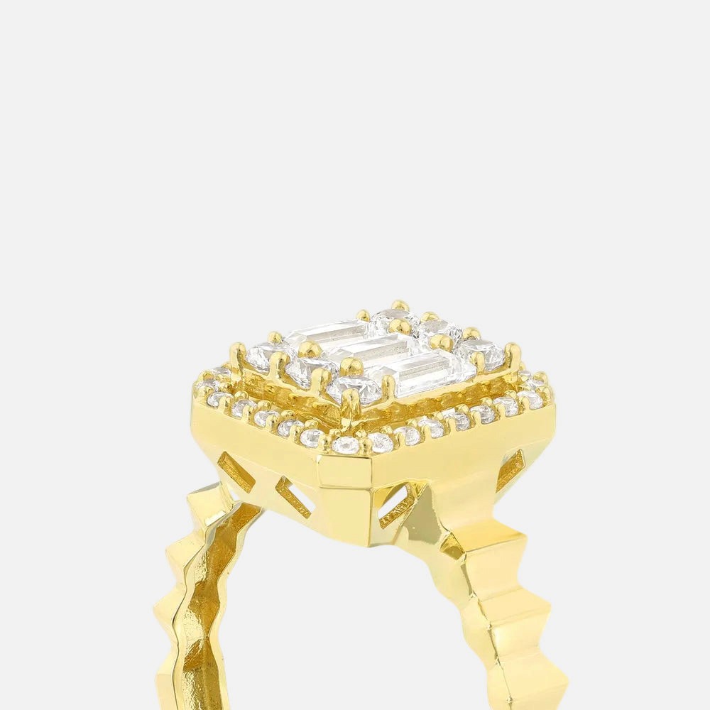 Baget Taşlı 14 Ayar Altın Yüzük Assos Pırlanta Tasarımı