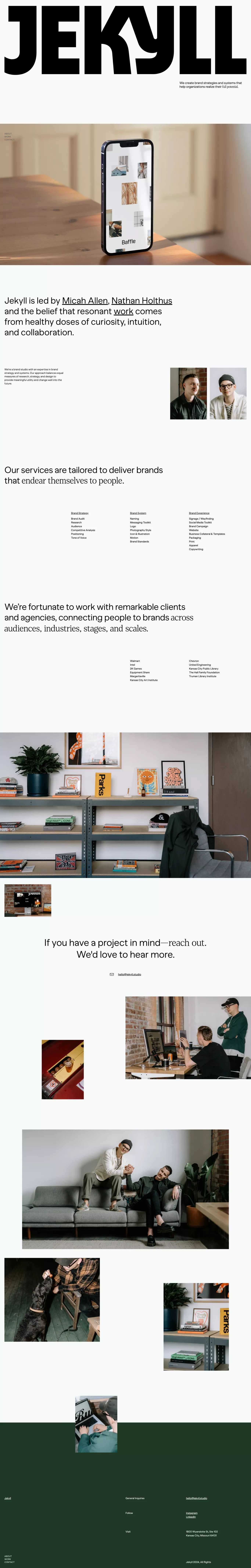 Jekyll portfolio page screenshot showcasing Design and Tech design