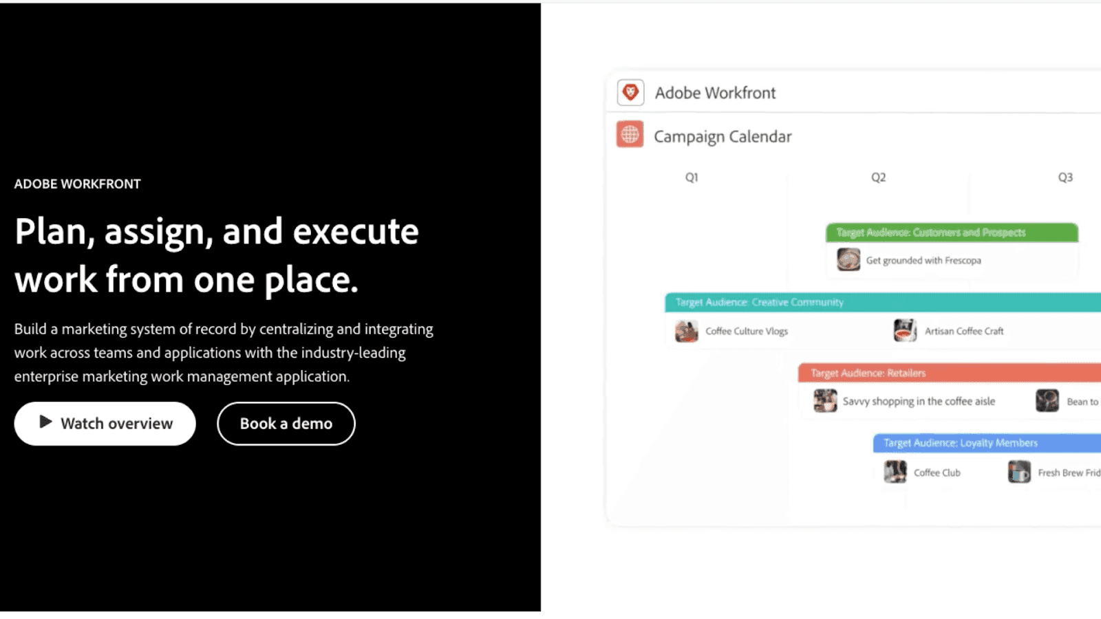 Adobe Workfront’s marketing workflow management