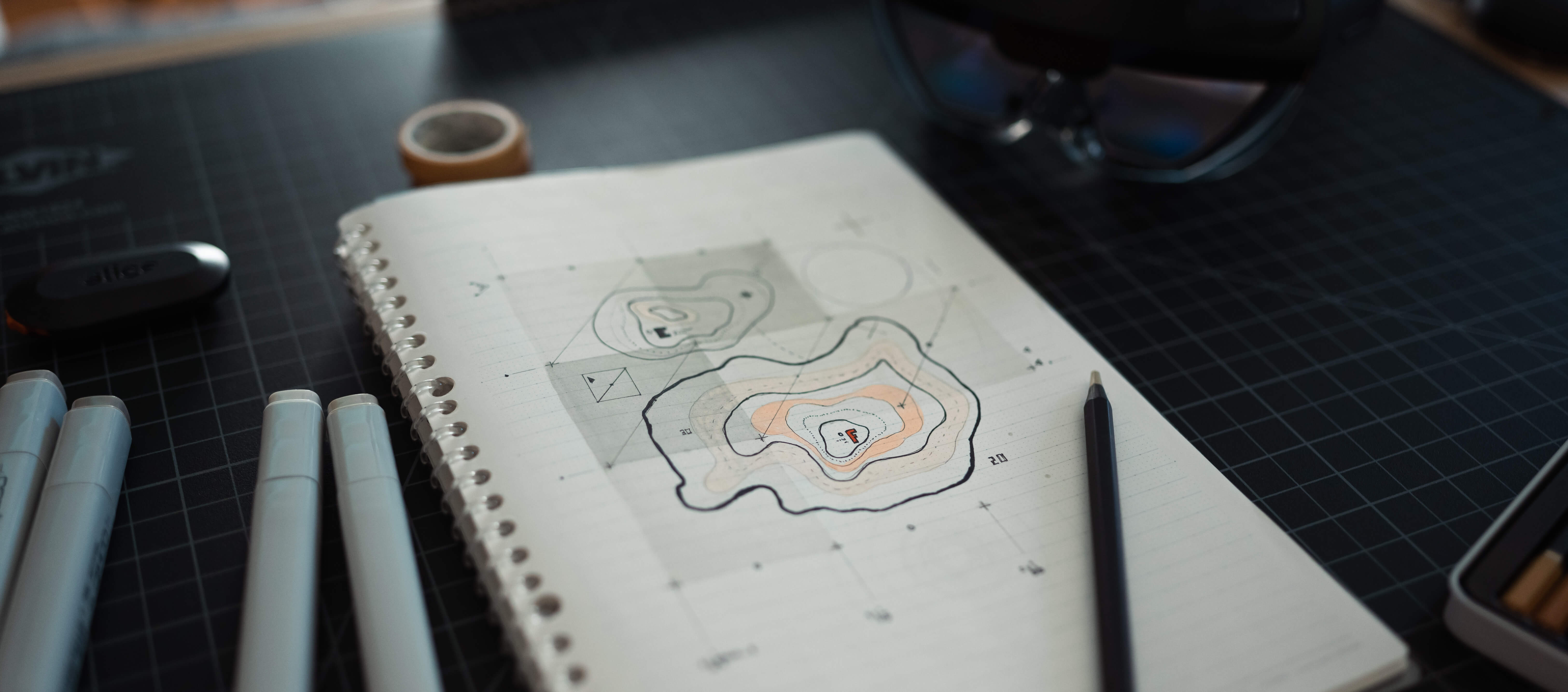 Jayse Hanse's drawings of Spider-Man's Holographic Map in Spider-Man: Homecoming