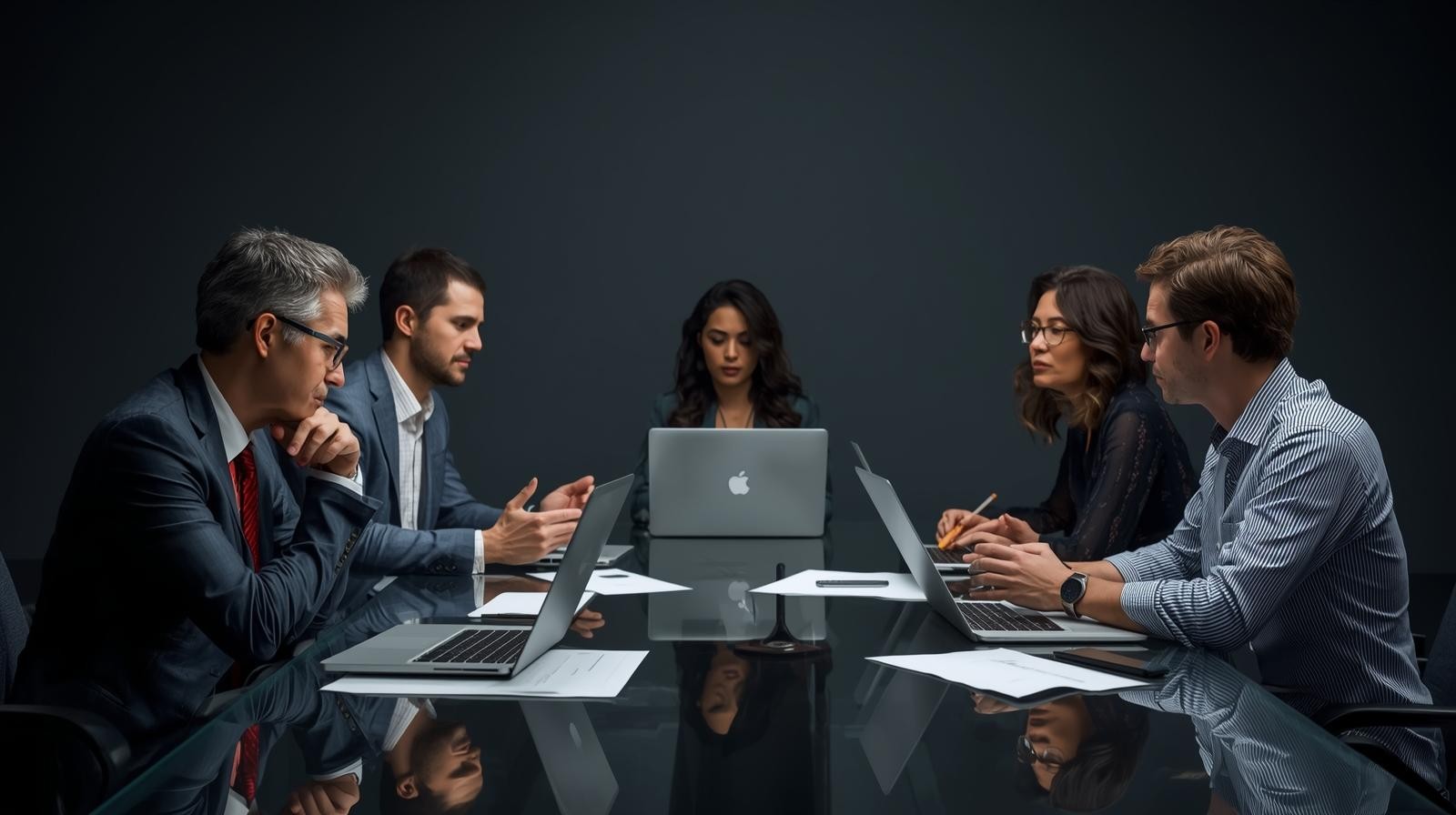 people sitting on chair in front of laptop computers