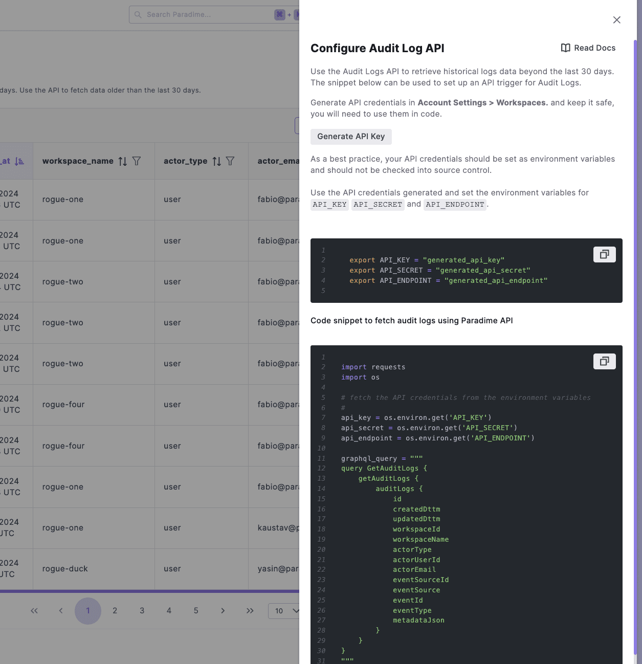 Audit Log API to extract all logs | Paradime | Analytics Engineering using dbt™