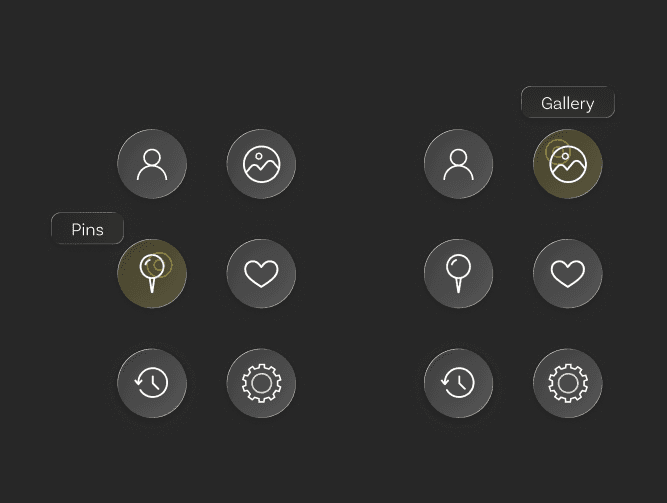 Liquid Glass UI icons for an MR app ANshul Sharma Design Portfolio