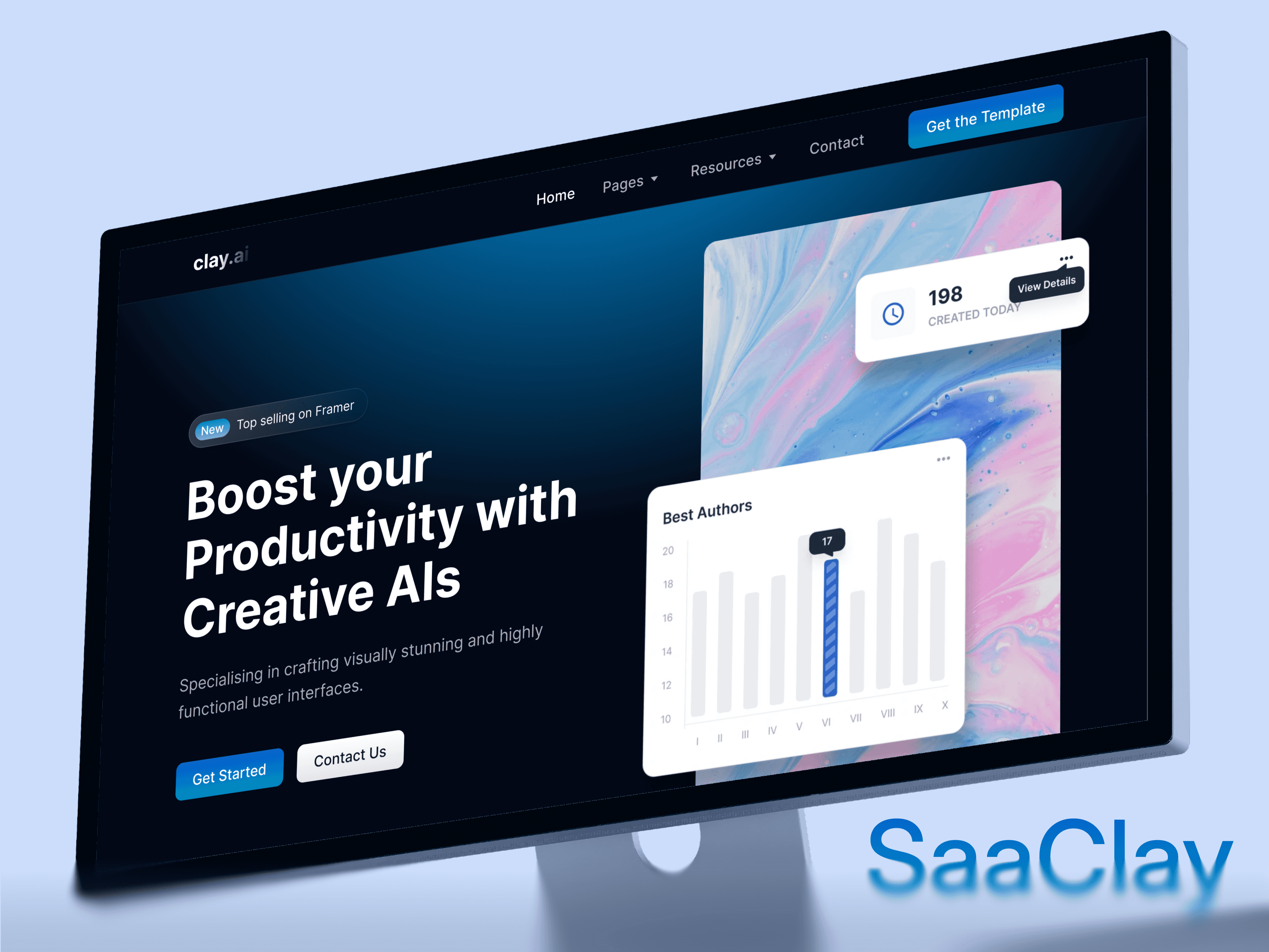 framer saas startup template