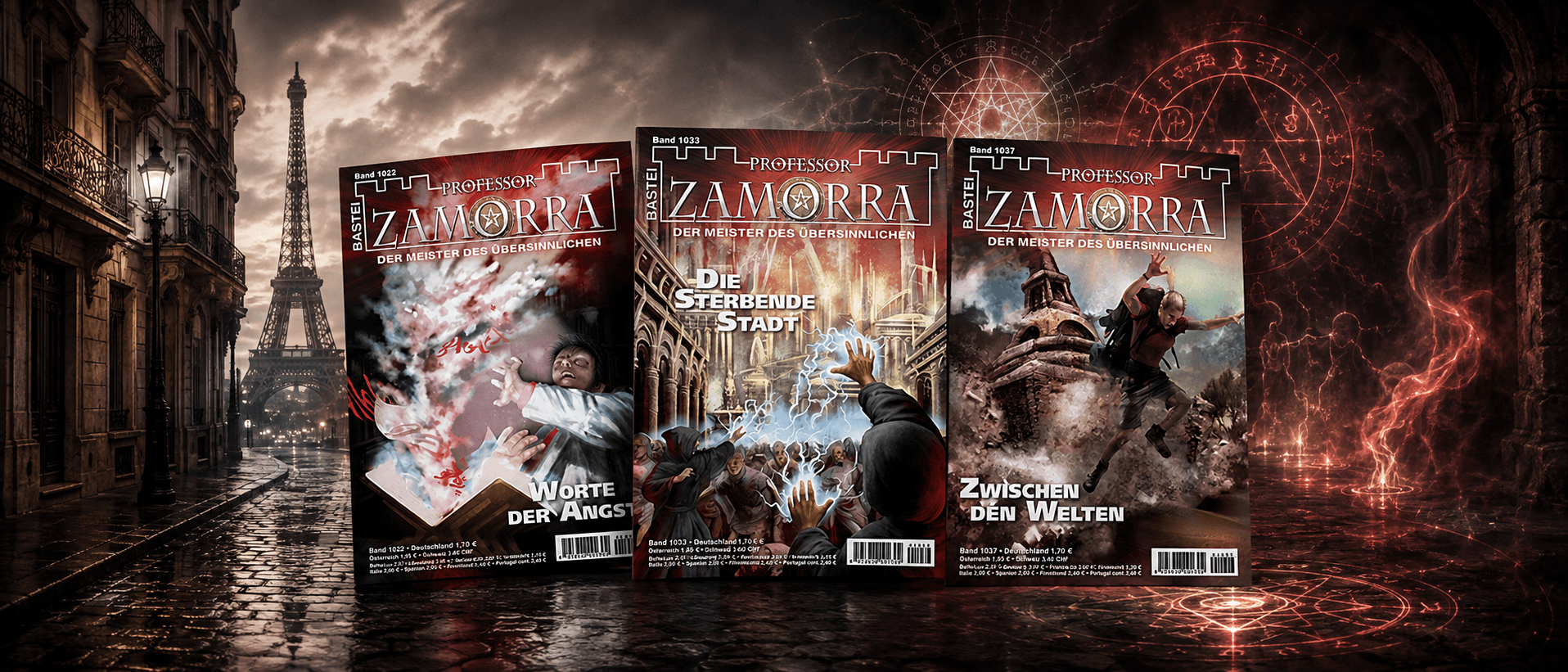 Professor Zamorra - Banner mit Romanen von Andreas Suchanek