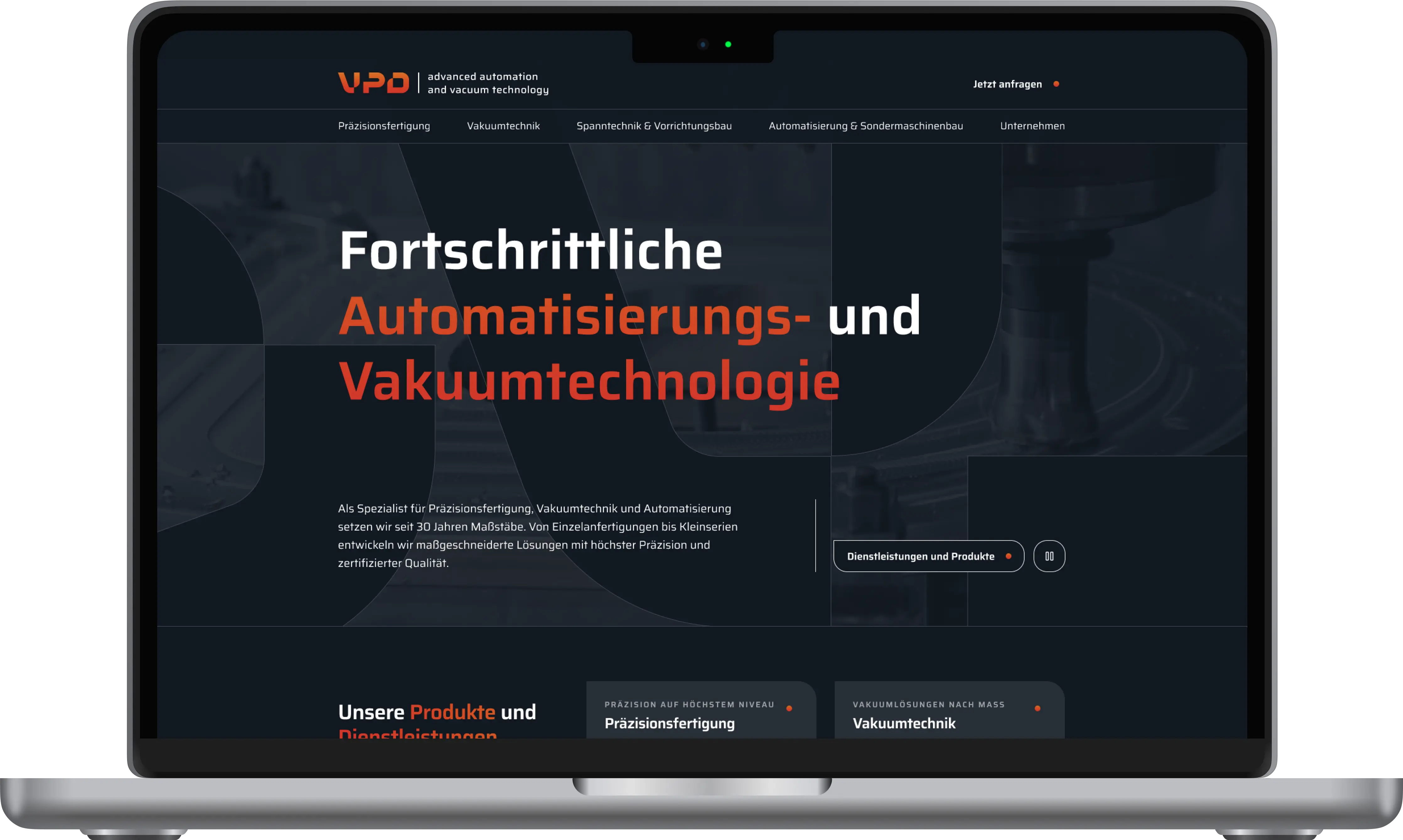 Desktopansicht der Webseite von Apogepha