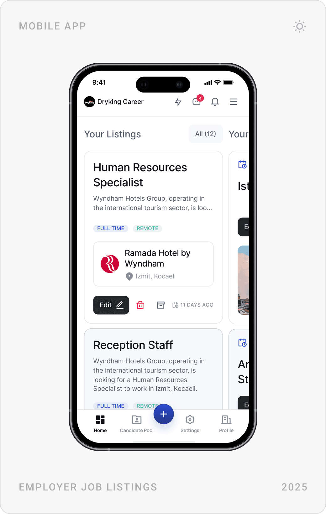 Modern Job Listings Mobile Design
