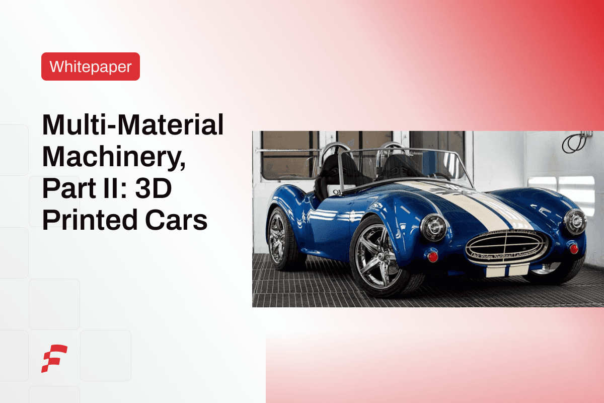 A 3D rendering of a futuristic, multi-material 3D-printed car design