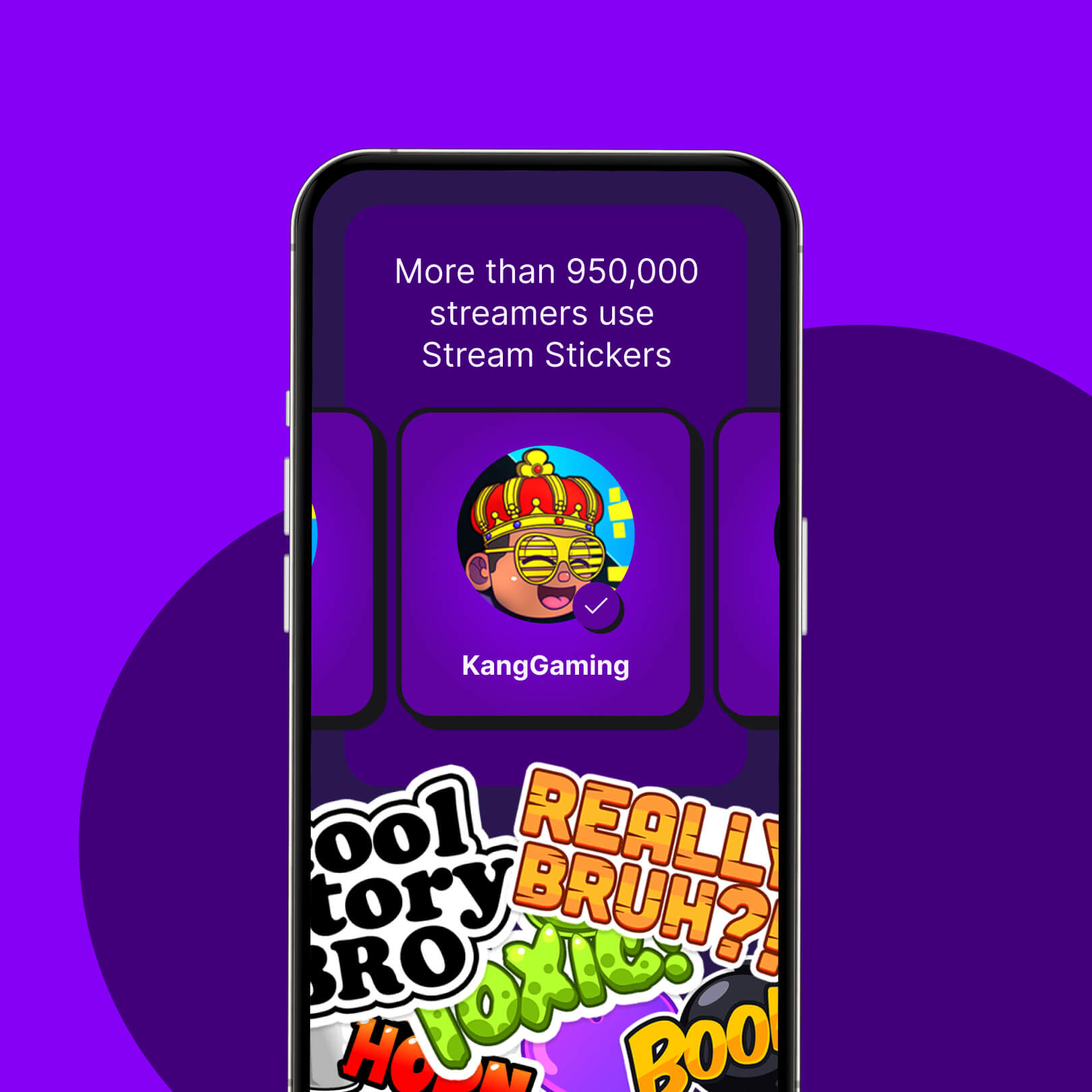 Stream Stickers mobile design UK