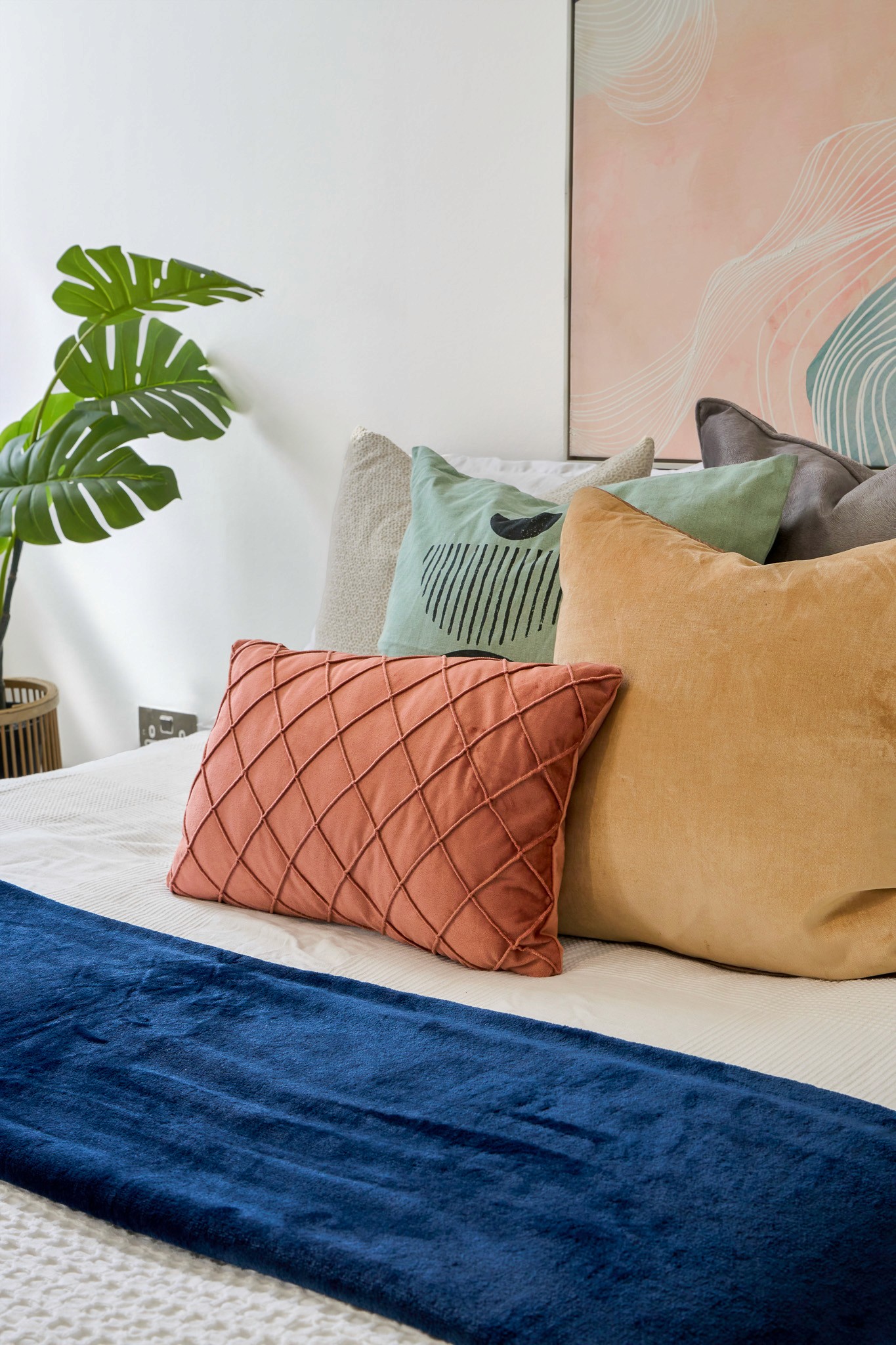 A photo of a large master bedroom