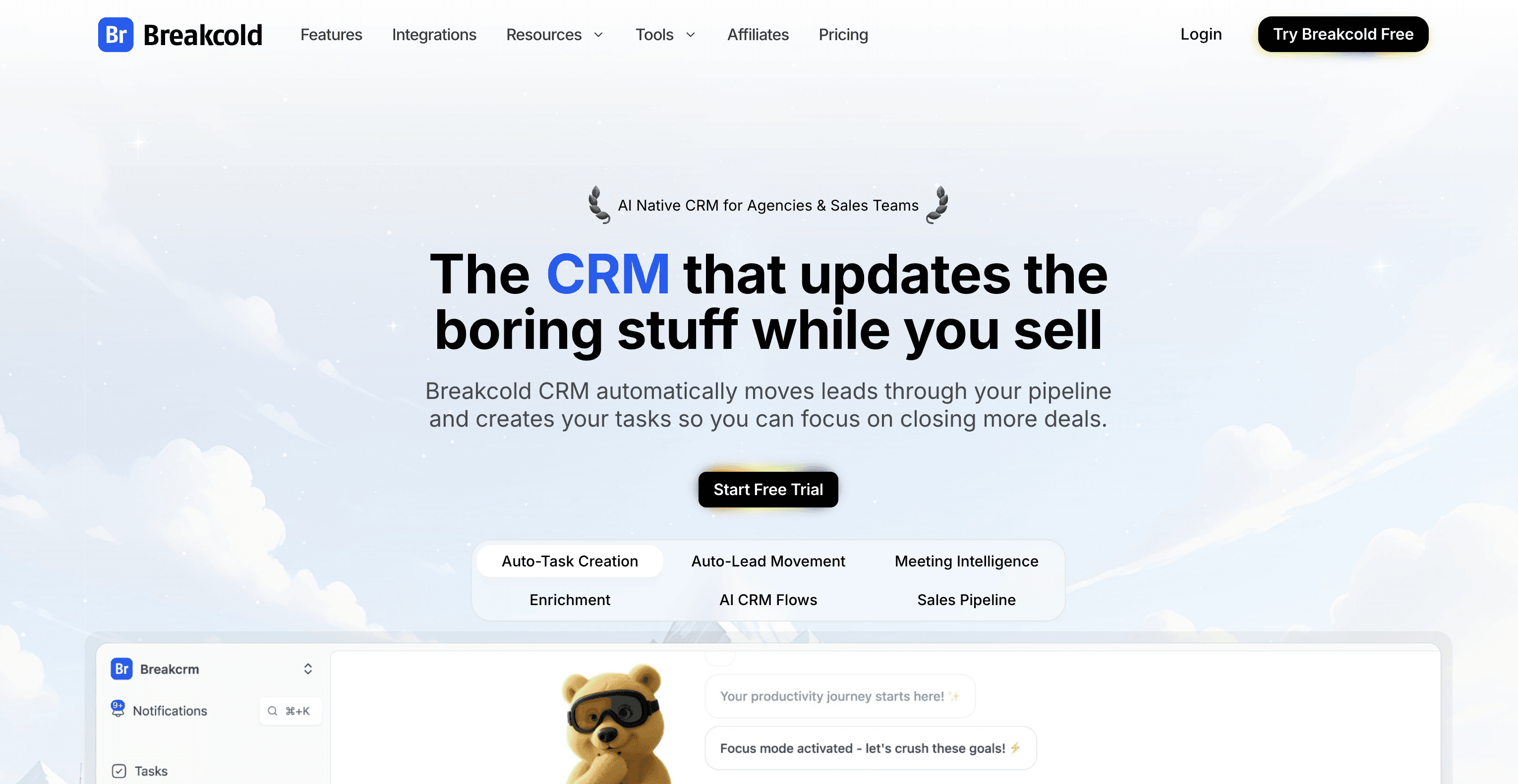 Pipedrive vs HubSpot Breakcoldlanding page