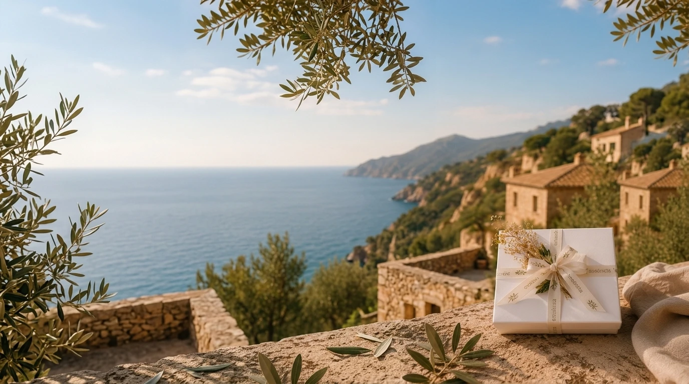 Premium welcome gift box for destination events and weddings in Mallorca.