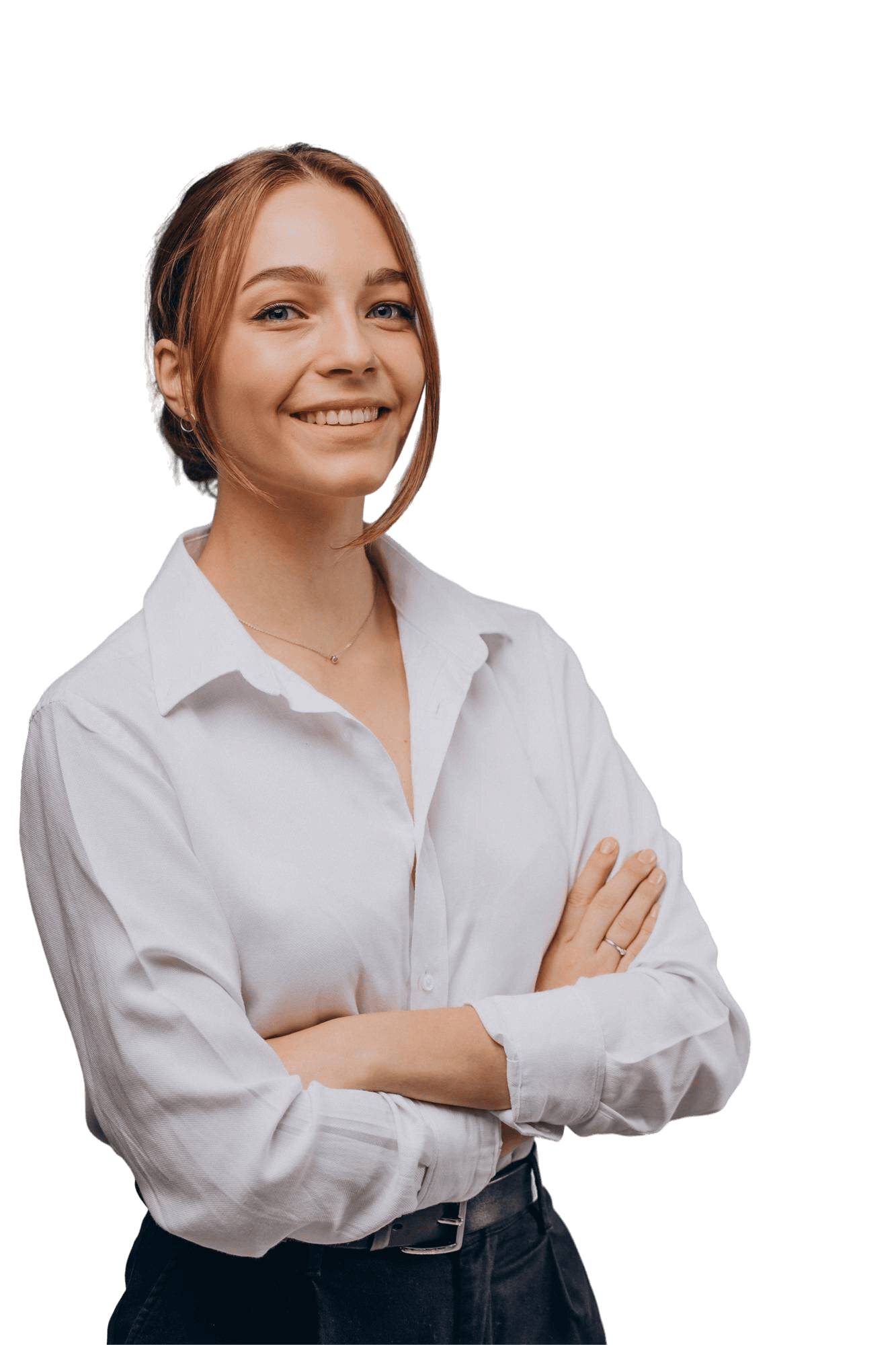 A smilintg girl holding books