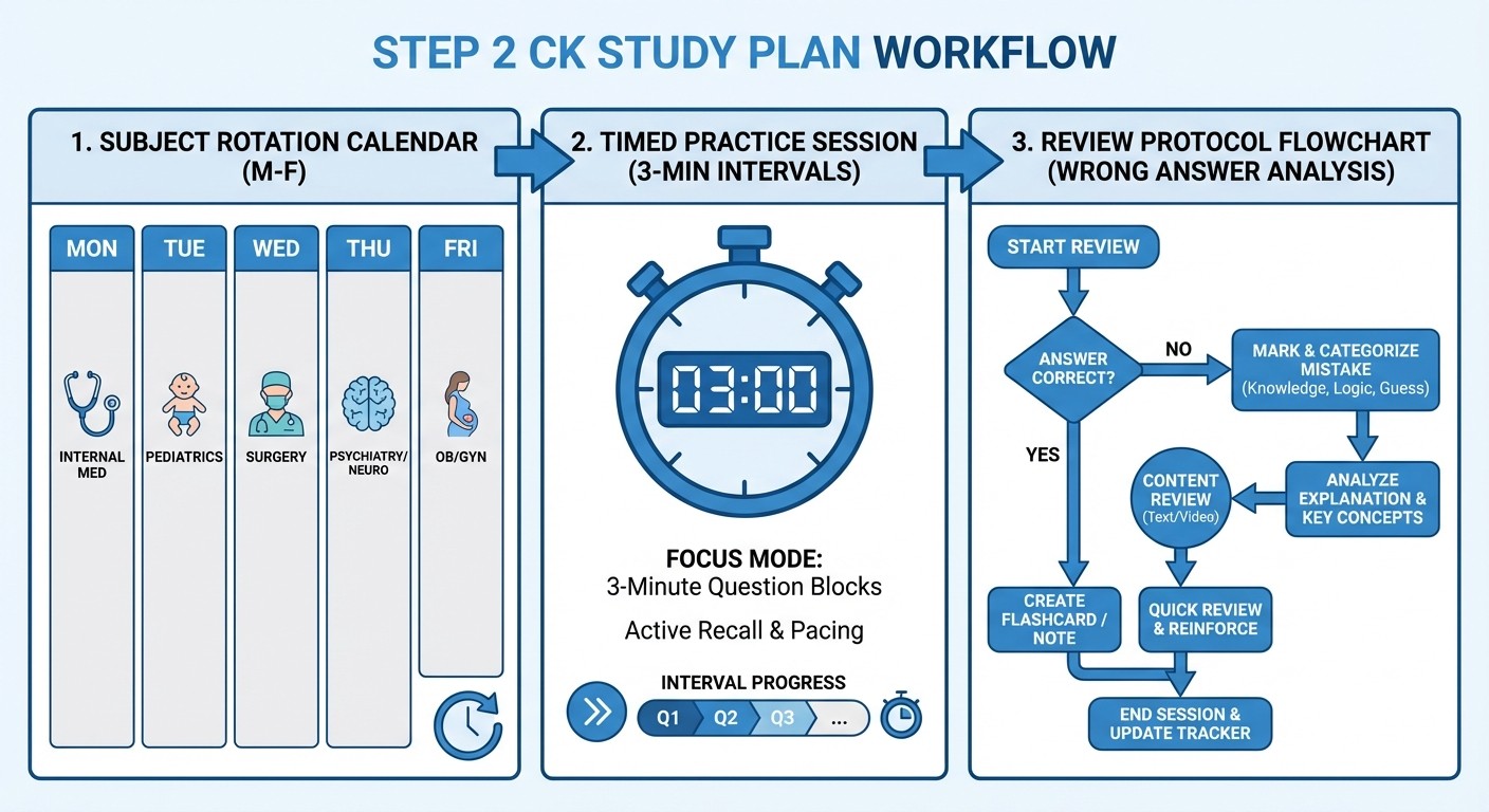 Step 2 CK study plan workflow and review protocol