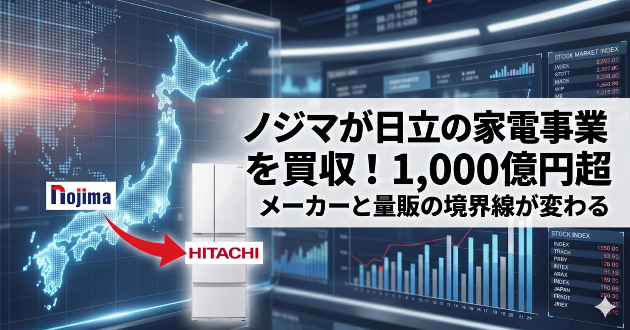 【速報】ノジマが日立の白物家電事業を1,000億円超で買収 - メーカーと量販の「境界線」が変わり始めた