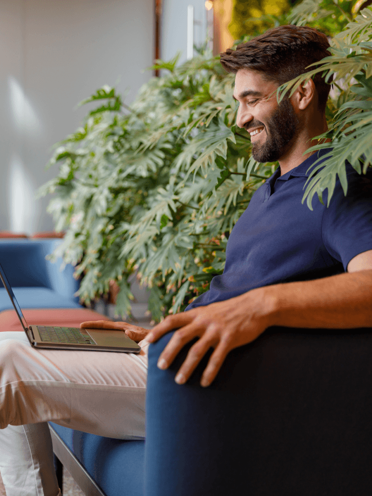 person managing their expenses on a laptop