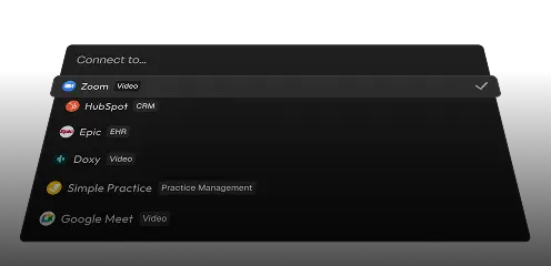 list of integrations