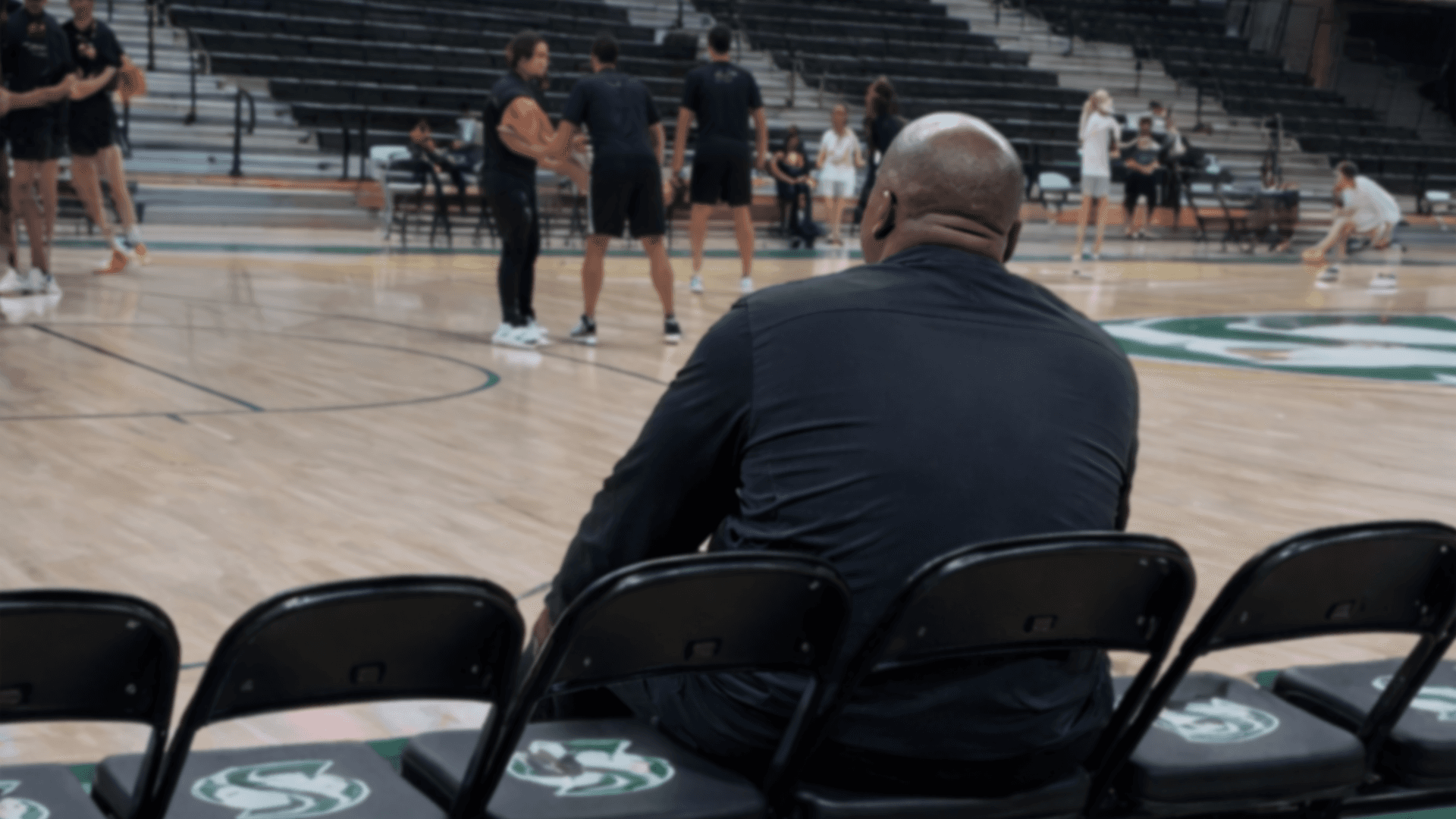 Athlete winning a race